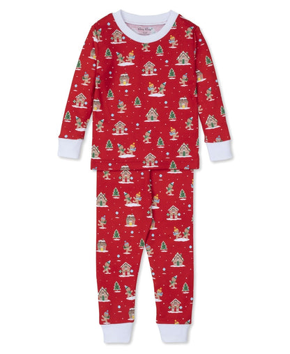 Kissy Kissy Snug Fit Pajamas - Red Christmas Gingerbread Joy