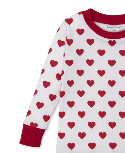 Kissy Kissy Red Hearts Be My Valentine Two Piece Pajamas