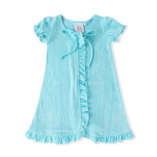 Swoon Baby Girls Ruffle Cover Up Dress - Blue