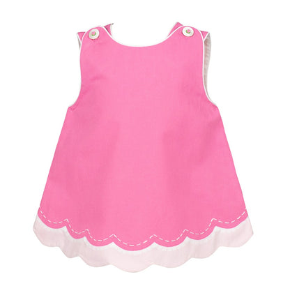 pink jumper dress Proper Peony Girls Corduroy Jumper Dress - Hazel Scallop
