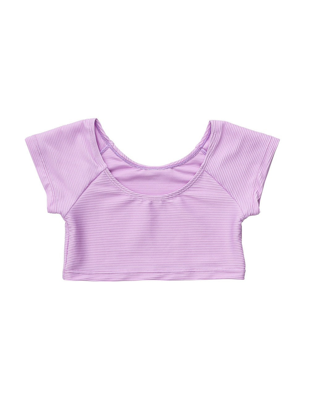 Snapper Rock Girls Crop Rash Guard Top - Lavender Rib – Best Dressed Child