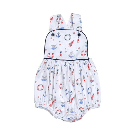 Baby Loren Boys Navy Blue Ahoy Sailor Sun Bubble