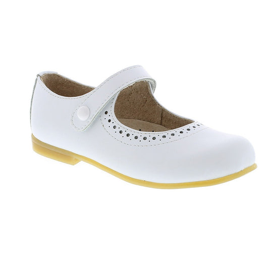 Footmates Girls Shoes - Emma Mary Janes - White