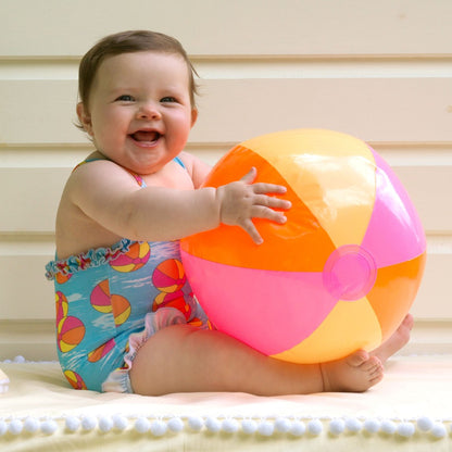 Rachel Riley London Baby Girls Swimsuit - Pool Play Beach Balls