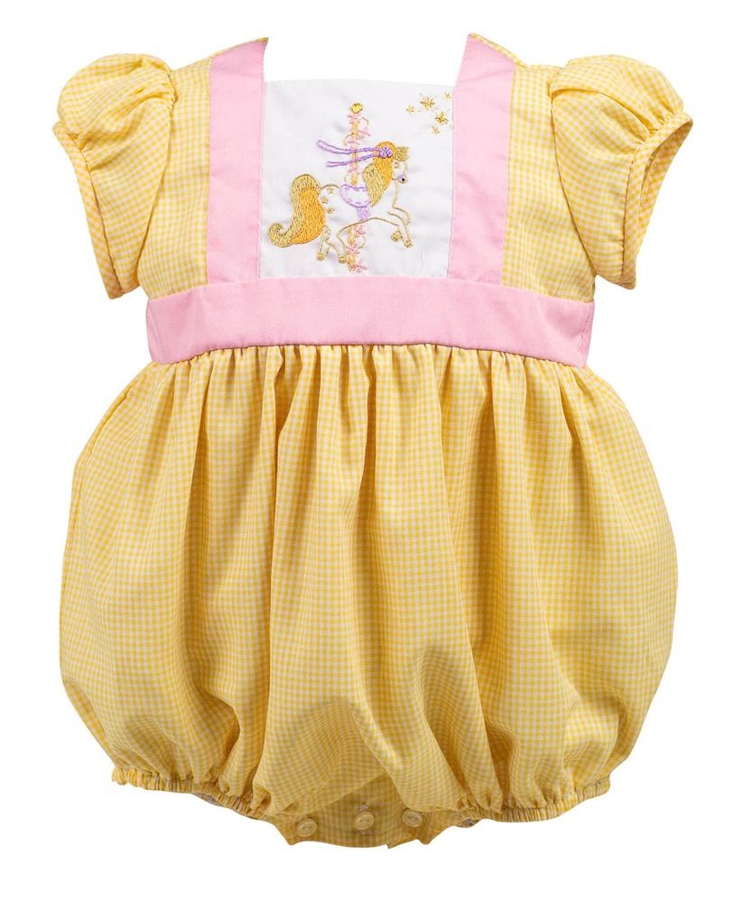 Proper Peony Baby Girls Yellow Royal Carousel Bubble