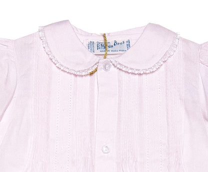 Feltman Brothers Newborn Baby Girls Pink Take Me Home Gown - Lace Trim & Bonnet