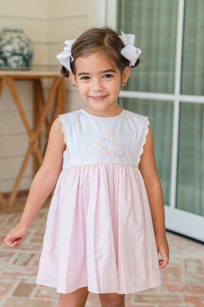 Proper Peony Girls Eva Dress - Pink Easter Egg
