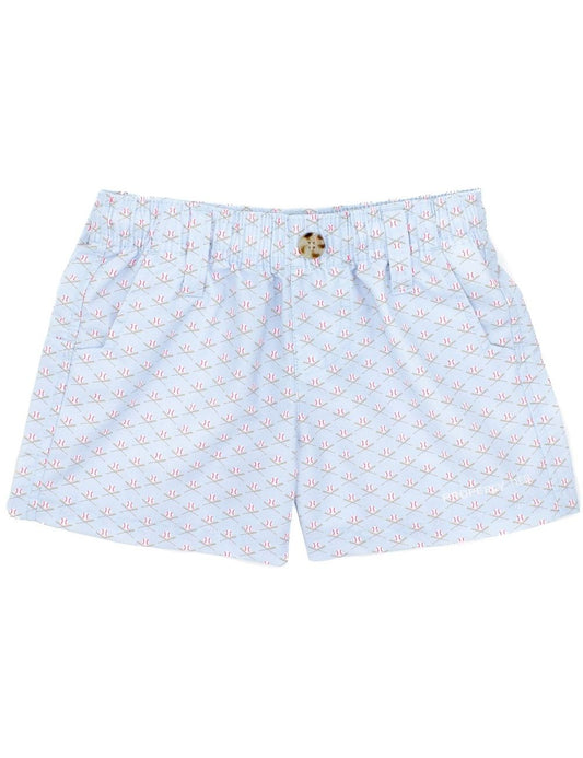 Properly Tied Boys Mallard Shorts - Blue Baseballs