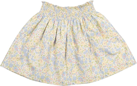 Sal & Pimenta Girls Skirt - Blue & Yellow Cupcakes Floral