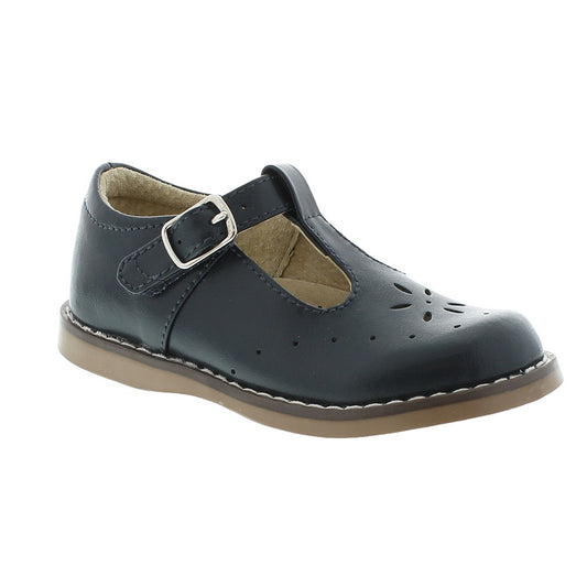 Footmates Girls Shoes - Sherry T-Strap - Navy Blue