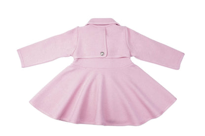 Marae Girls Dress Coat - Double Breasted Twirl Coat - Rosa Pink