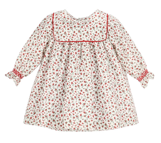 Sophie & Lucas Girls Red Winterberry Floral Dress
