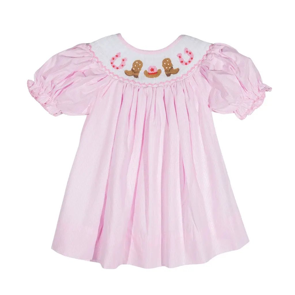 Shop Teeta Girls Kate Dress - Pink Cowgirl