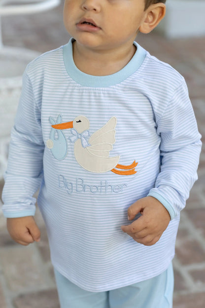 Trotter Street Kids Boys Blue Big Brother Shirt
