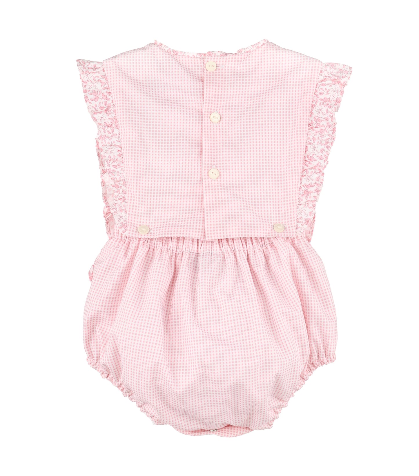 Sophie & Lucas Girls Blooms Gingham Bubble - Pink by Sophie & Lucas