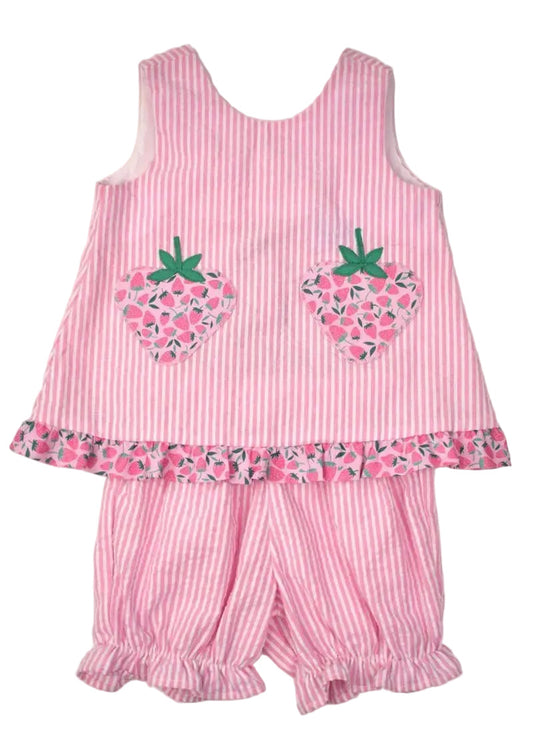 Funtasia Too Girls Pink Popover Set - Strawberry Pockets by Funtasia