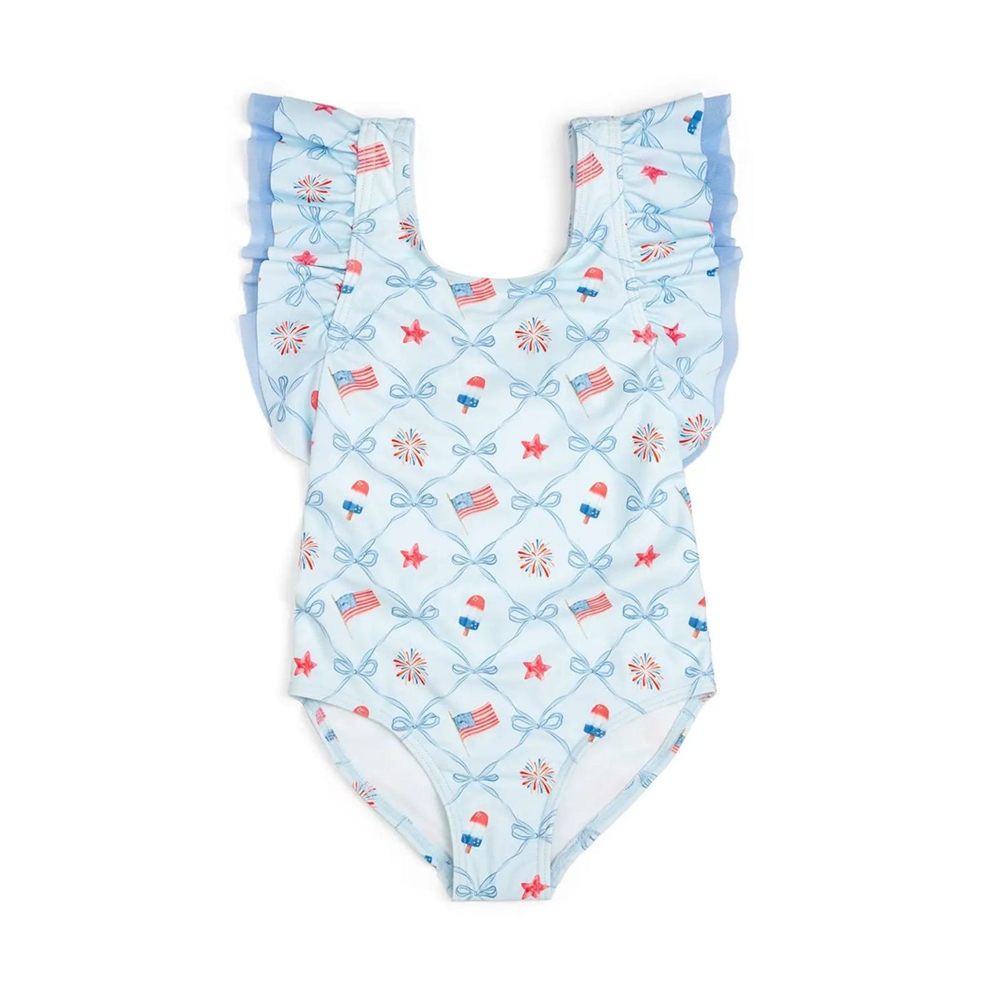 Sweet Wink Girls Patriotic Trellis Bathing Suit by Sweet Wink