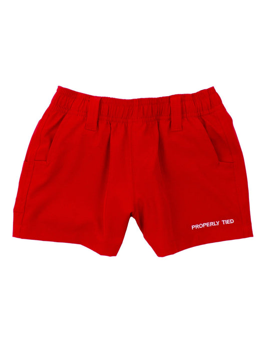 Properly Tied Boys Pintail Short - Red by Properly Tied
