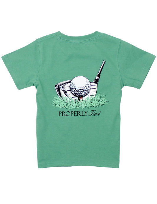 Properly Tied Boys Tee Shirt - Driver on Ivy Green by Properly Tied