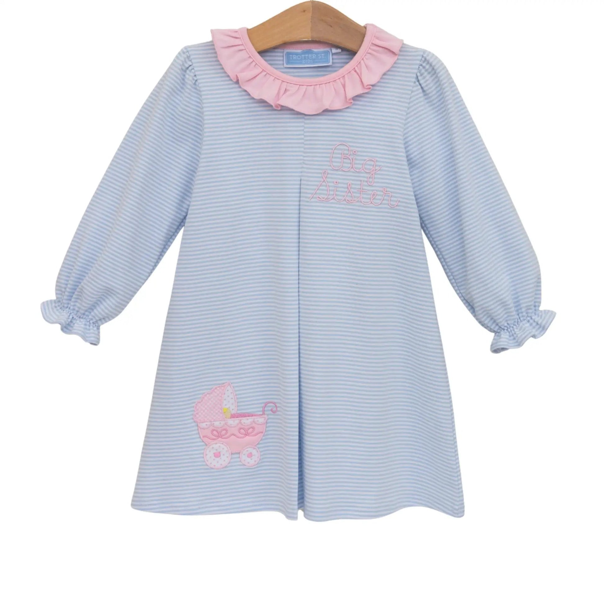 Trotter Street Kids Girls Blue Big Sister Dress