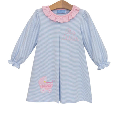 Trotter Street Kids Girls Blue Big Sister Dress
