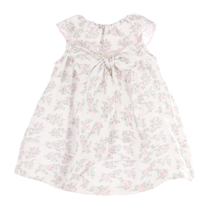 Sophie & Lucas Girls Floral Bluffs Ruffle Dress - Bow on Back - Pink by Sophie & Lucas